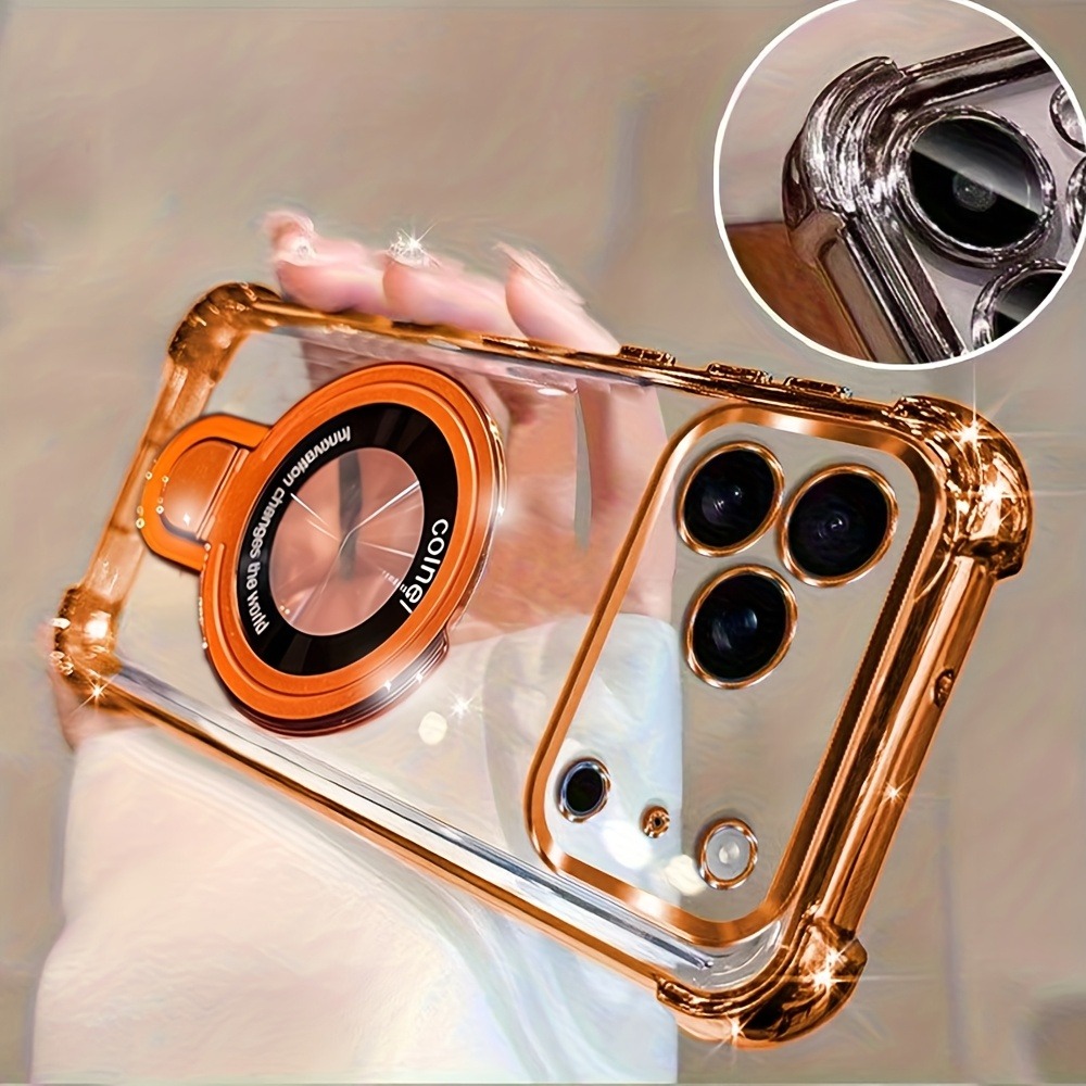 Luxury Clear  Plating Phone Ca - огляд і ціна Taco Stand Holder